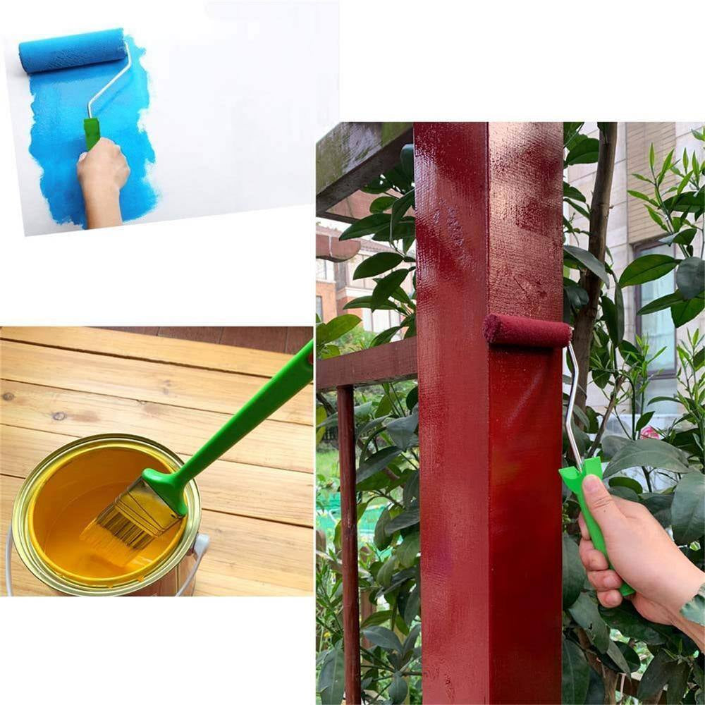 12-Piece Acrylic Paint Roller Kit – Complete Wall Painting Set with Roller Covers, Frames & Brushes