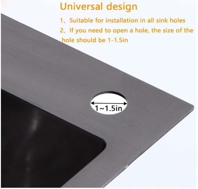 Built-In Kitchen Sink Soap Dispenser – 17oz Stainless Steel Lotion Dispenser, Brushed Nickel