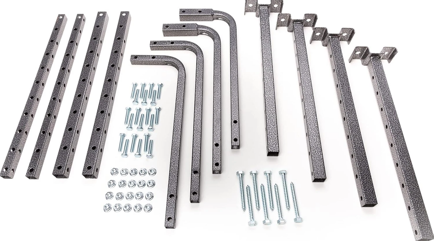 Garage Ceiling Storage Rack Kit 34"x26" – Adjustable Heavy-Duty Organizer for Tools & Gear, Hammertone Finish