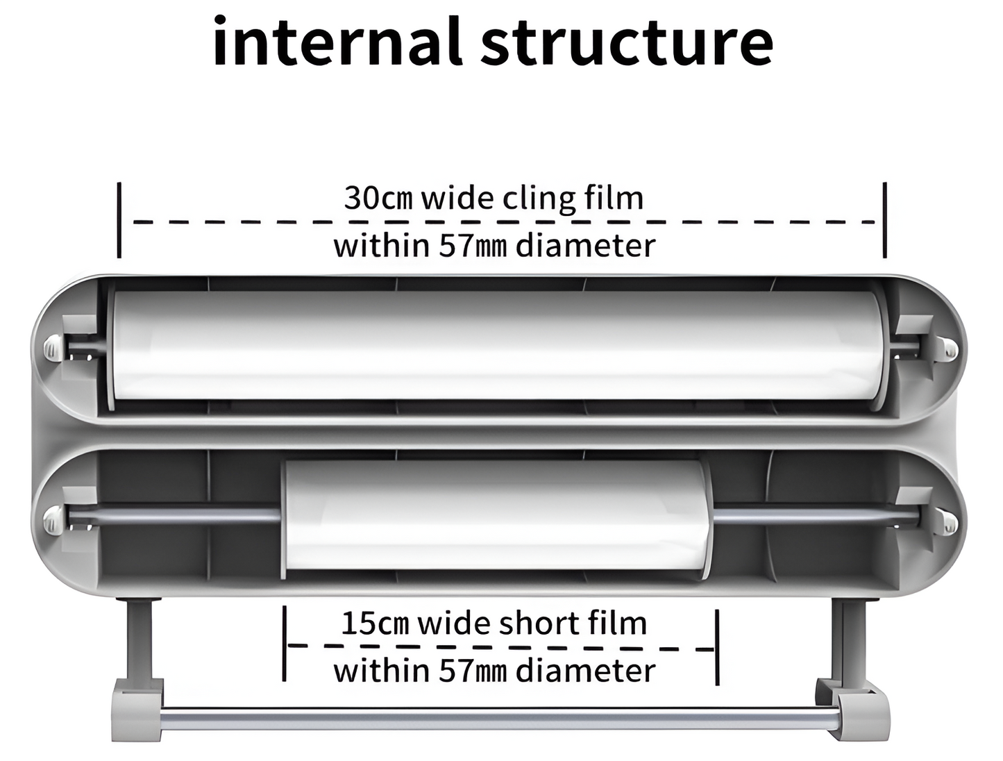 3-in-1 Foil & Plastic Wrap Dispenser with Cutter – Magnetic Paper Towel Holder for Fridge, Aluminum Organizer with Cling Film