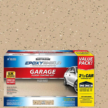 240 Oz. Tan Epoxy 1 Car Garage Floor Kit
