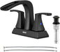 Doris 2-Handle Waterfall Bathroom Faucet – Matte Black