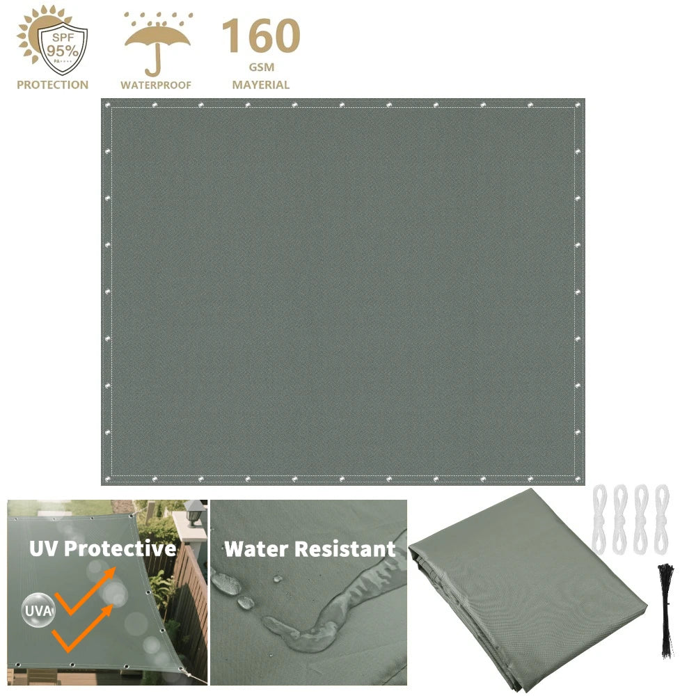 Waterproof Sun Shade Sail – 2x3/3x3/3x4/4x5M UV Block Canopy for Garden, Patio, Pool & Outdoor Shelter