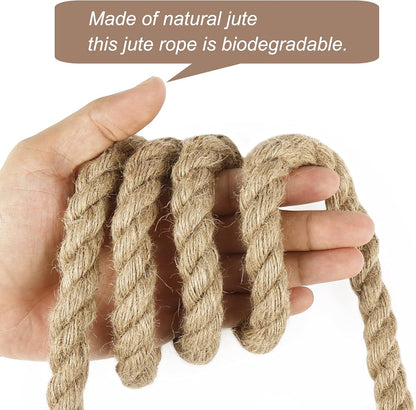 33 ft Natural Jute Twine – 14mm, Craft, Decor, Gardening & Cat Scratch Post