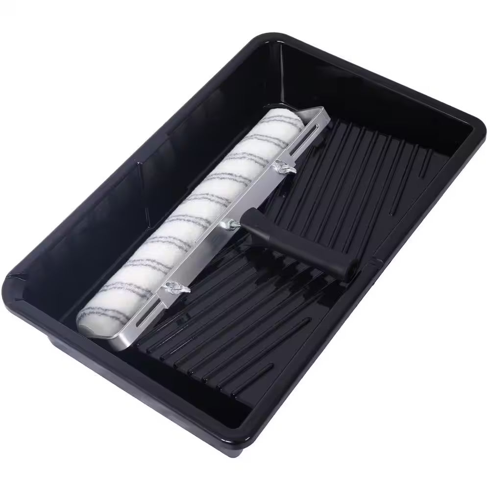 Complete 18" Paint Roller Kit – 5 Pieces, Shedless Covers & Adjustable Frame