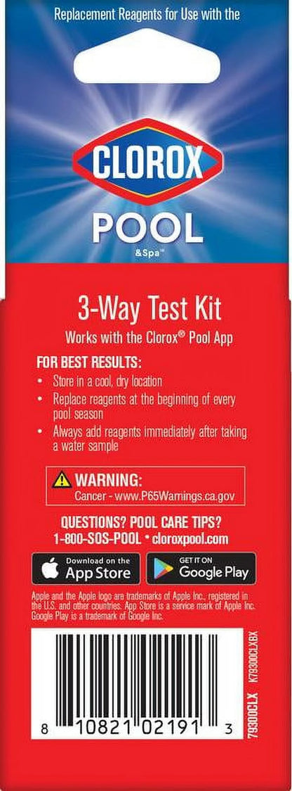 (2 Pack) Pool & Spa 3-Way Reagent Refills – 0.5 Fl Oz for Swimming Pool Water Testing