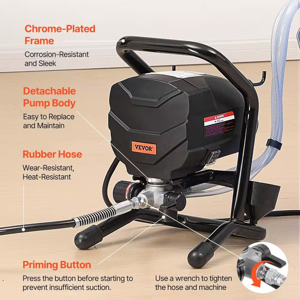 Stand Airless Paint Sprayer Electric Paint Sprayer Machine 650W 3000PSI