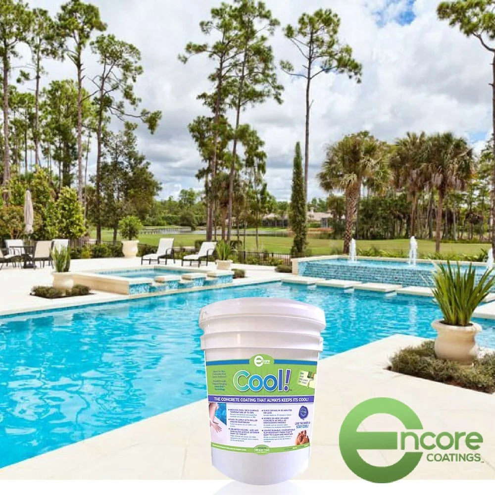 Cool Pool Concrete Deck Composite Coating Bundle – Covers 200 Sq Ft