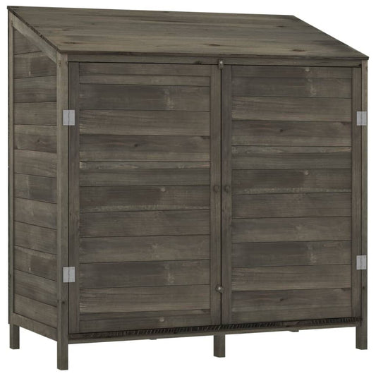 Garden Shed Anthracite Solid Fir Wood Medium Garden Shed