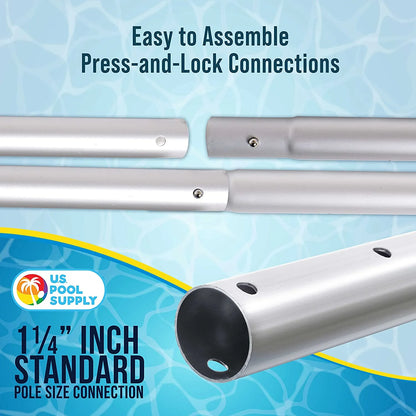 Aluminum Telescopic Swimming Pool Pole - 10.5 Ft 