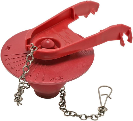 Universal Toilet Flapper – Water Saving, Adjustable, Red - Performax 502P21 2”
