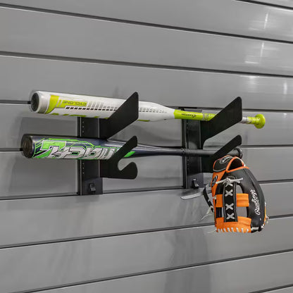 Stealth Sports Slat Wall Panel Kit – 12 Black Accessories, 50 lb Load Capacity, Garage & Workshop Storage