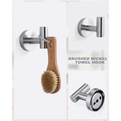 Modern 3-Piece Bathroom Hardware Set in Brushed Nickel – Complete Bath Accessories Kit