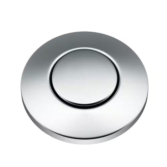 Garbage Disposal Air Switch Kit in Chrome with Push Button, AC Adapter, Power Cord, and Air Tube Included