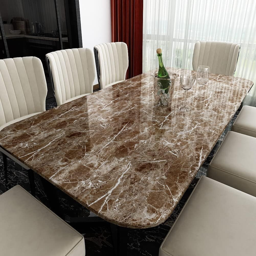 Livelynine Peel & Stick Brown Marble Countertop Contact Paper – Self-Adhesive Kitchen