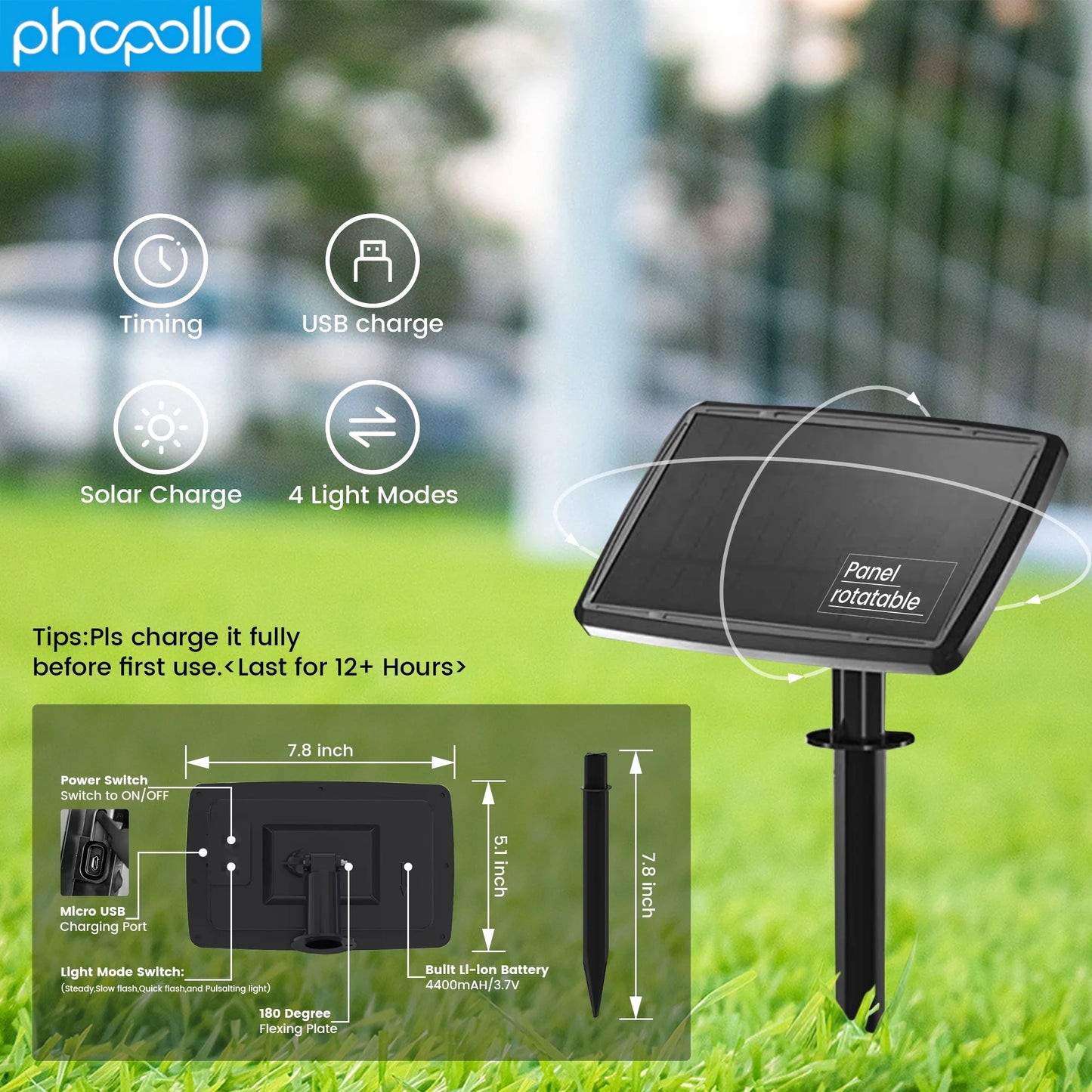 Solar Outdoor String Lights 100 ft – Globe LED, Vintage Edison, Waterproof