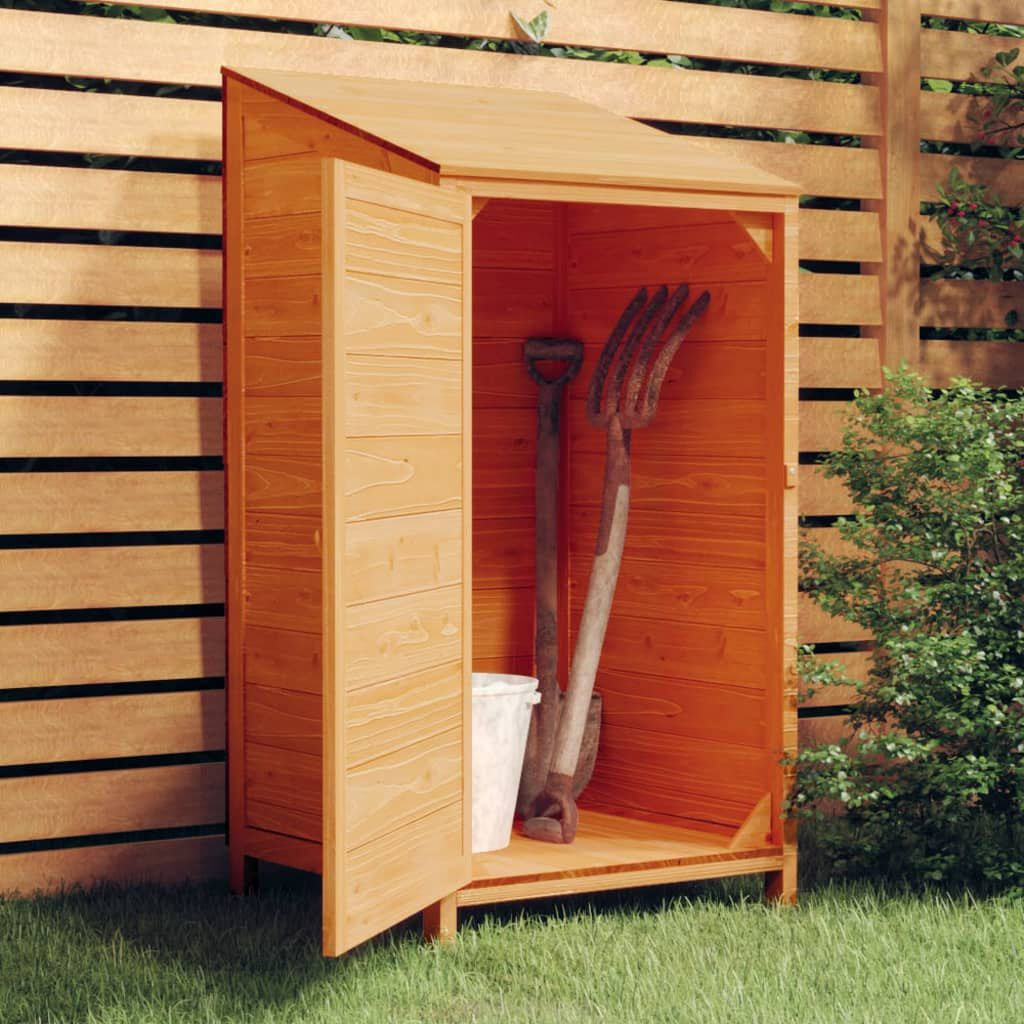 Garden Shed Brown Solid Fir Wood Medium Garden Shed Rectangular