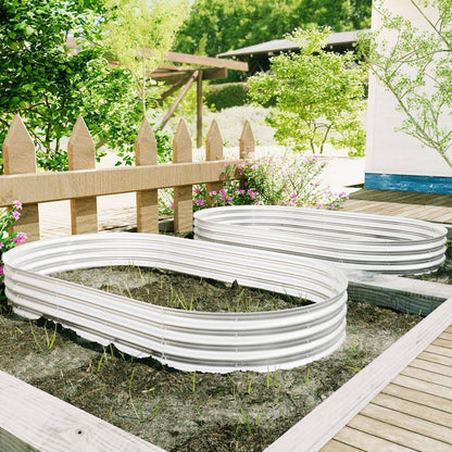 8 Ft x 4 Ft Metal Raised Garden Bed Kit – Easy Assembly, Rust-Resistant Outdoor Planter