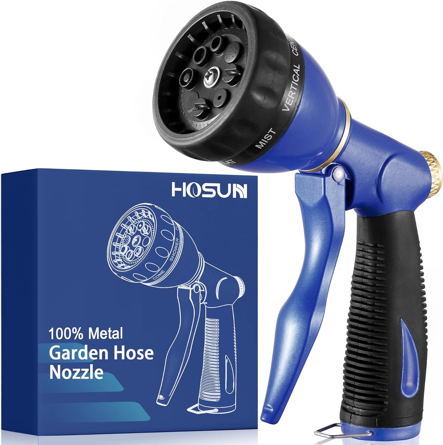 Garden Hose Nozzle – High Pressure, 8 Patterns, Watering Plants & Washing