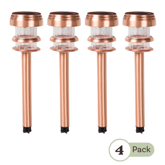 Solar Lights Outdoor Waterproof Garden Lights 4-Pack, Copper