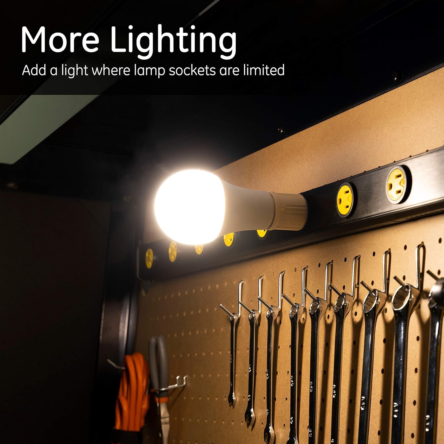 Polarized Lamp Socket Adapter 2 Pack – Garage & Workshop Lighting