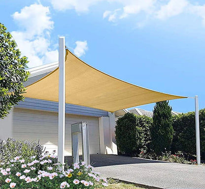 10' x 10' Sun Shade Sail – UV Block Canopy for Patio, Backyard, Lawn & Garden, Beige
