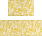 Yellow Kitchen Rug Mat Set of 2 Spring Flowers Floral Kitchen Rugs Washable Kitchen Floor Mats Non-Slip Yellow Kitchen Decor