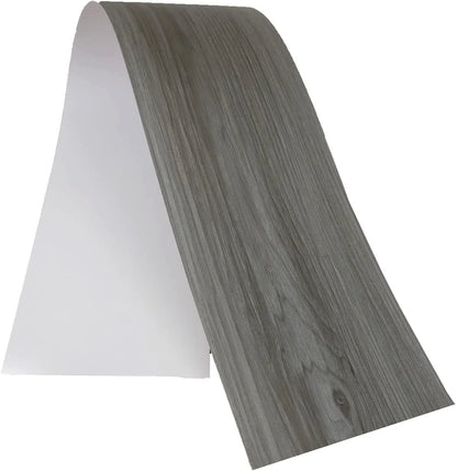 Gray Peel Stick Flooring 36" X 6" 10 Pieces/Pack Vinyl Wood Look Flooring Thin Tiles, Easy to Install for Bathroom, Kitchen, Living Room