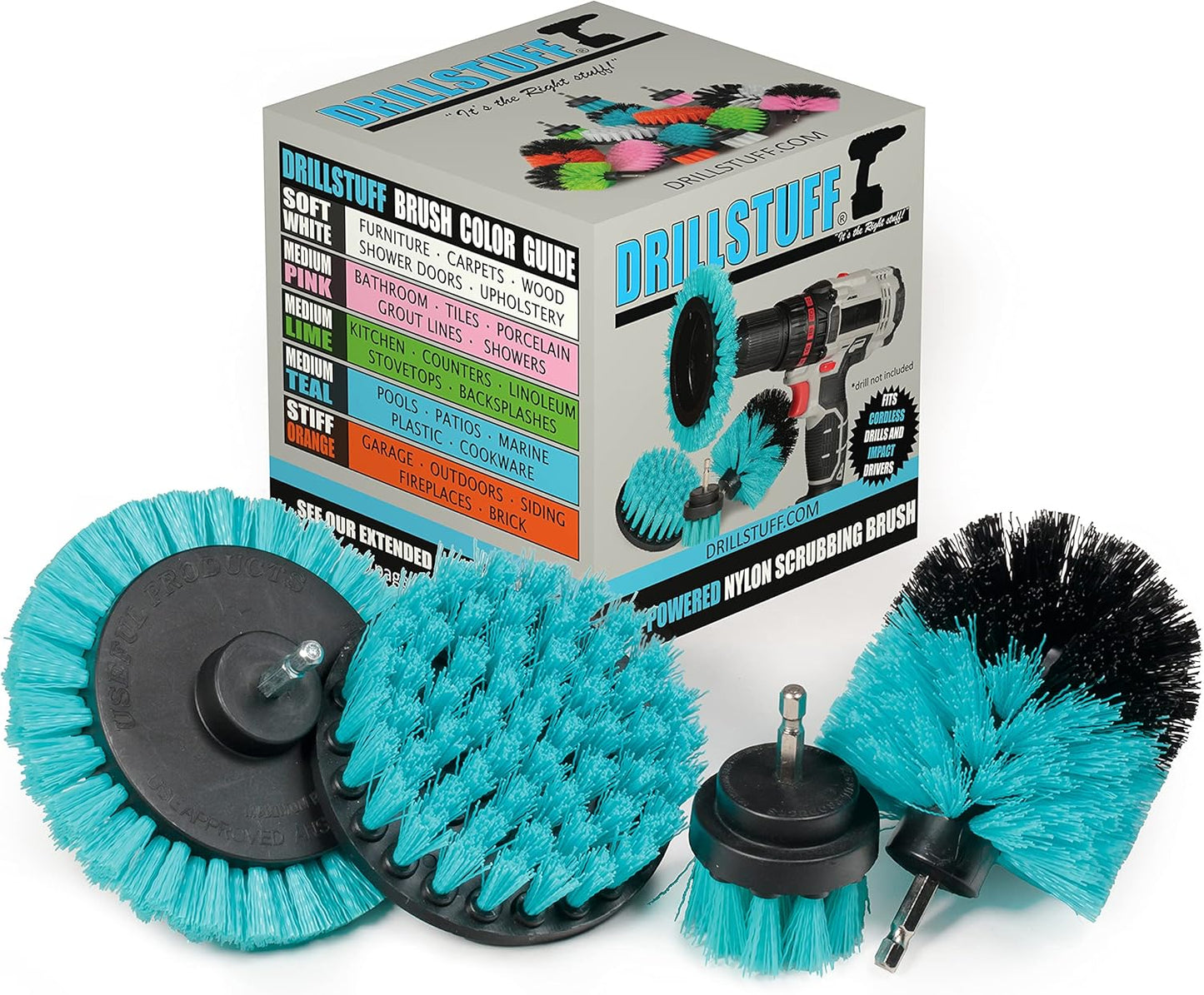 Aquatic Boat Cleaning Kit – Hull Brush Set, Deck Scrubbing Brushes, Spinning Drill Heads & Barnacle Removal Tools