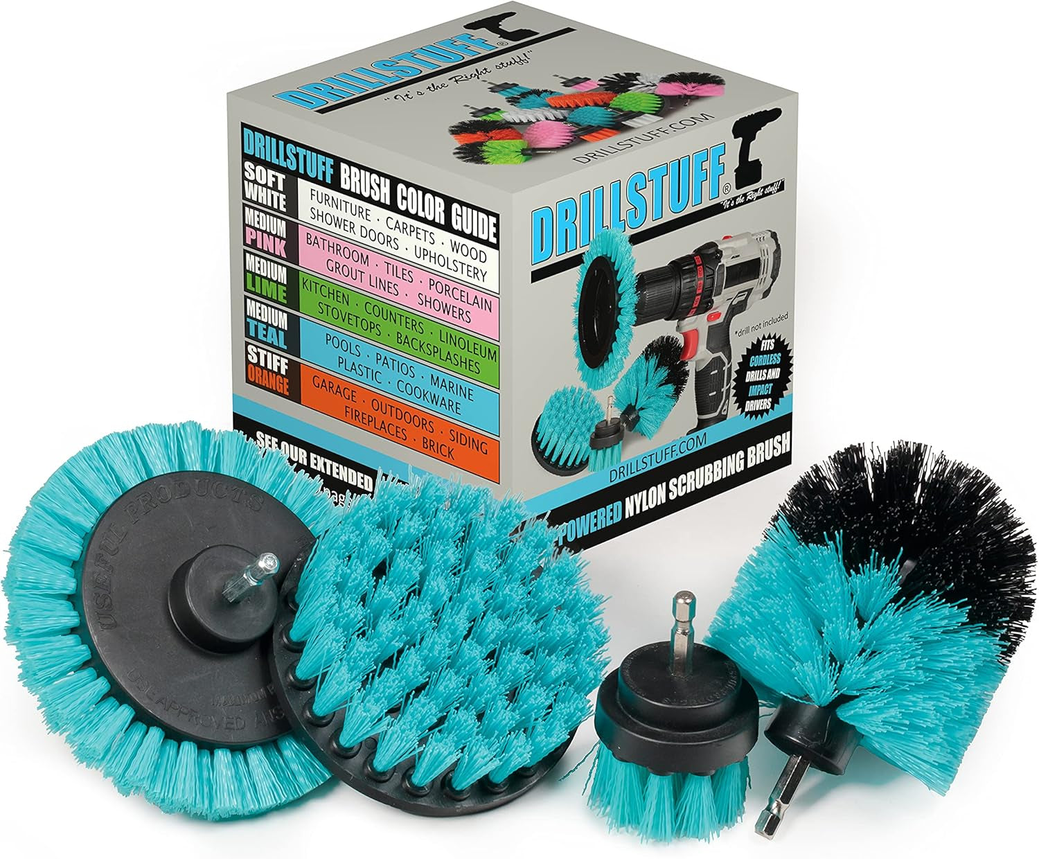 Aquatic Boat Cleaning Kit – Hull Brush Set, Deck Scrubbing Brushes, Spinning Drill Heads & Barnacle Removal Tools