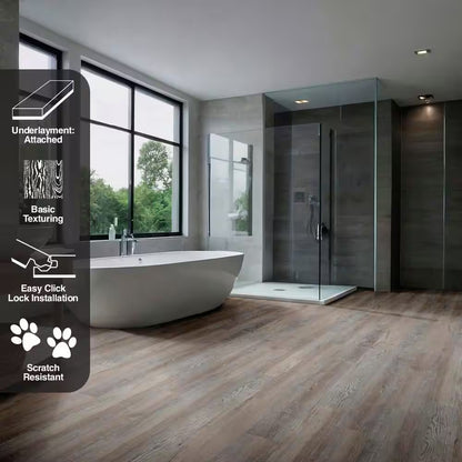Winding Brook 6 MIL X 6 In. W X 36 In. L Click Lock Waterproof Luxury Vinyl Plank Flooring (23.95 Sqft/Case)