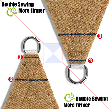 10' x 10' Sun Shade Sail – UV Block Canopy for Patio, Backyard, Lawn & Garden, Beige