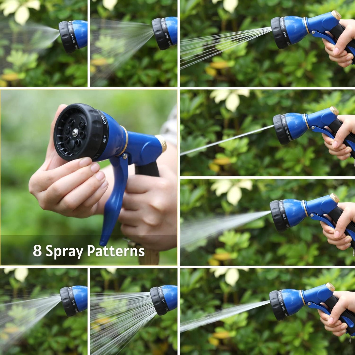 Garden Hose Nozzle – High Pressure, 8 Patterns, Watering Plants & Washing
