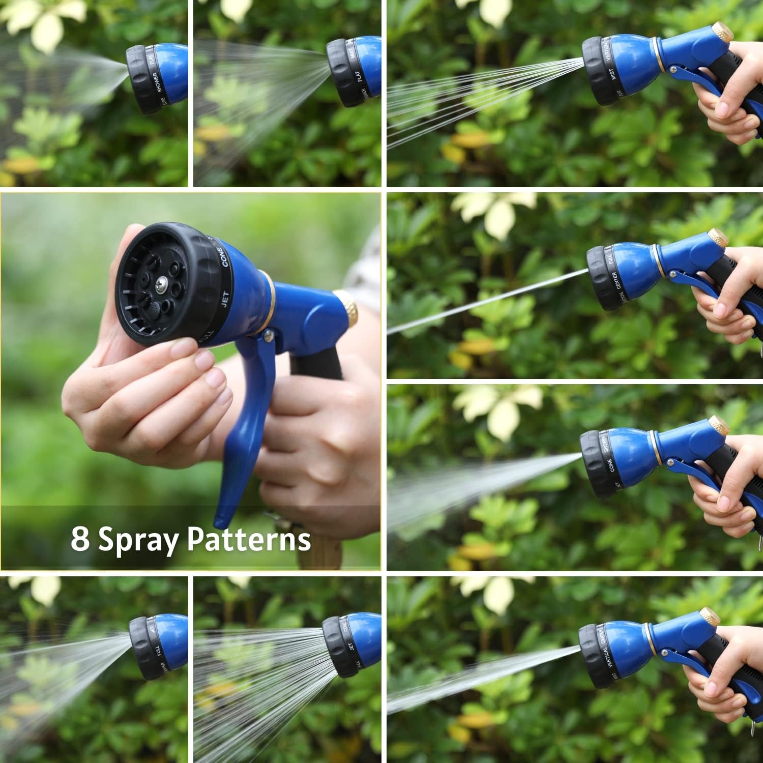 Garden Hose Nozzle – High Pressure, 8 Patterns, Watering Plants & Washing