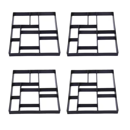 Concrete Mold Cement Paver Stepping Stone Walk Maker – 4-Piece DIY Path
