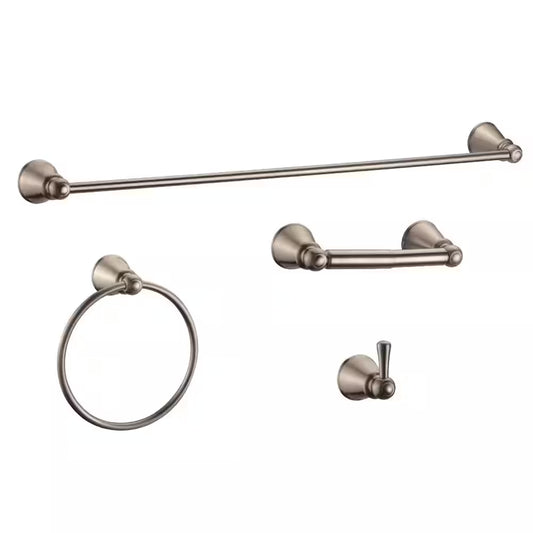 Kassel Bathroom Hardware Collection – 4-Piece Satin Nickel Accessory Kit