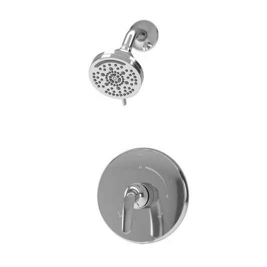 Elm Polished Chrome Shower Trim Kit – Single Handle, Wall Mount, 1.5 GPM Flow, Valve Not Included