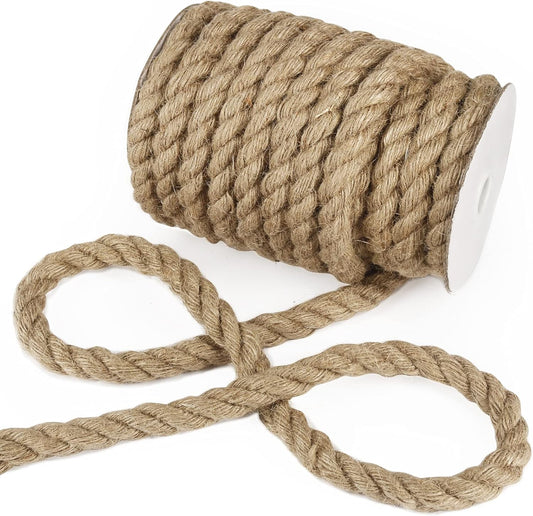 33 ft Natural Jute Twine – 14mm, Craft, Decor, Gardening & Cat Scratch Post