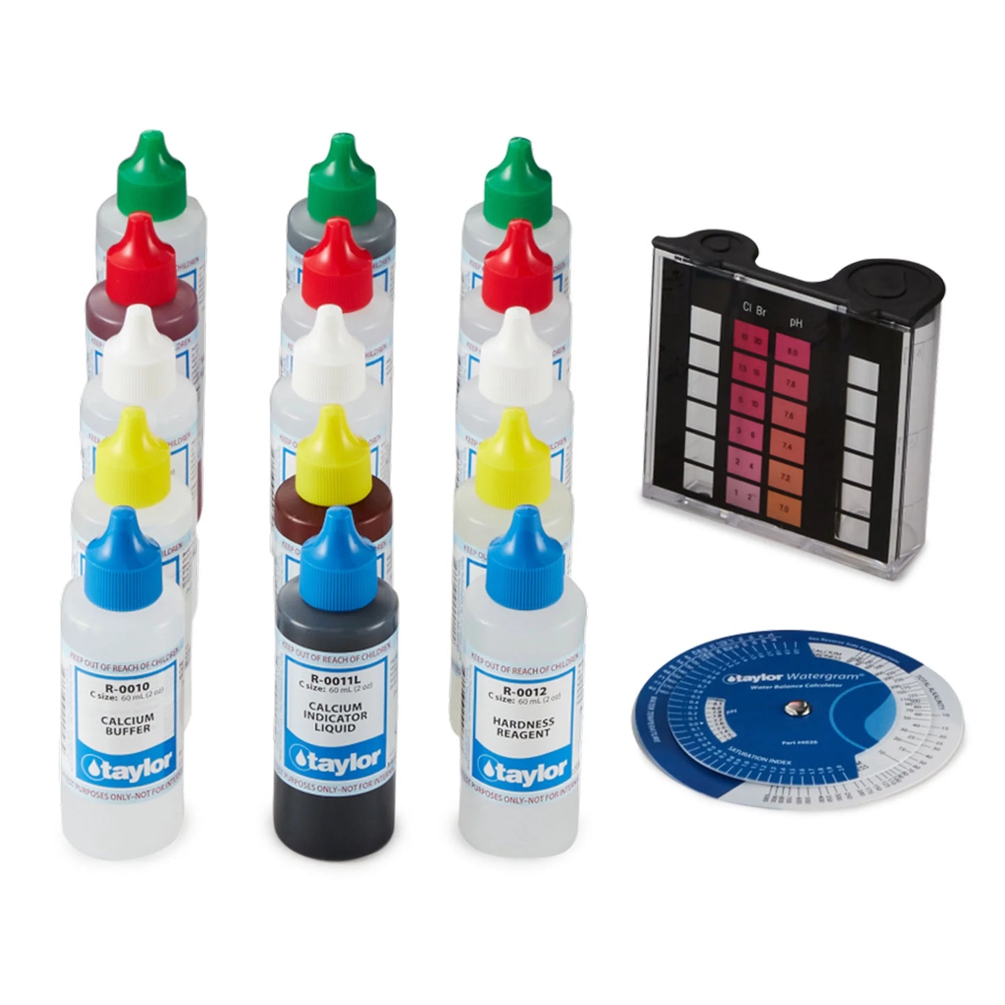 K-2005C 2000 Test Kit – Complete Swimming Pool Bromine & Chlorine pH Service Kit