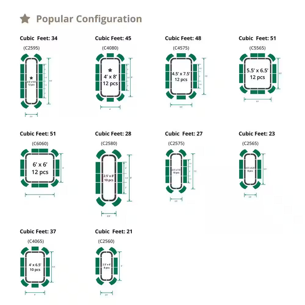 17 In. 10-In-1 Modular Pearl White Metal Raised Garden Bed