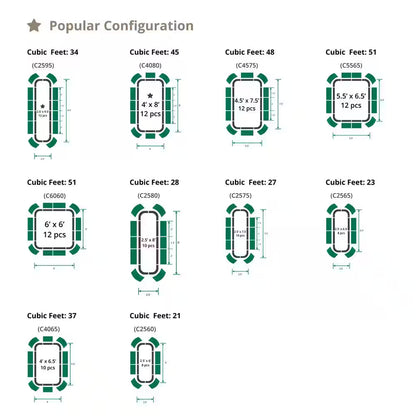 17 In. 10-In-1 Modular Pearl White Metal Raised Garden Bed