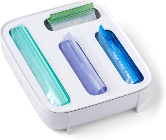 Storabag Drawer Organizer – 4 Compartments for Food Bags, White