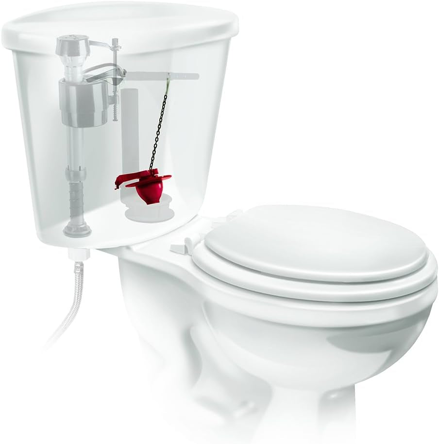 Universal Toilet Flapper – Water Saving, Adjustable, Red - Performax 502P21 2”