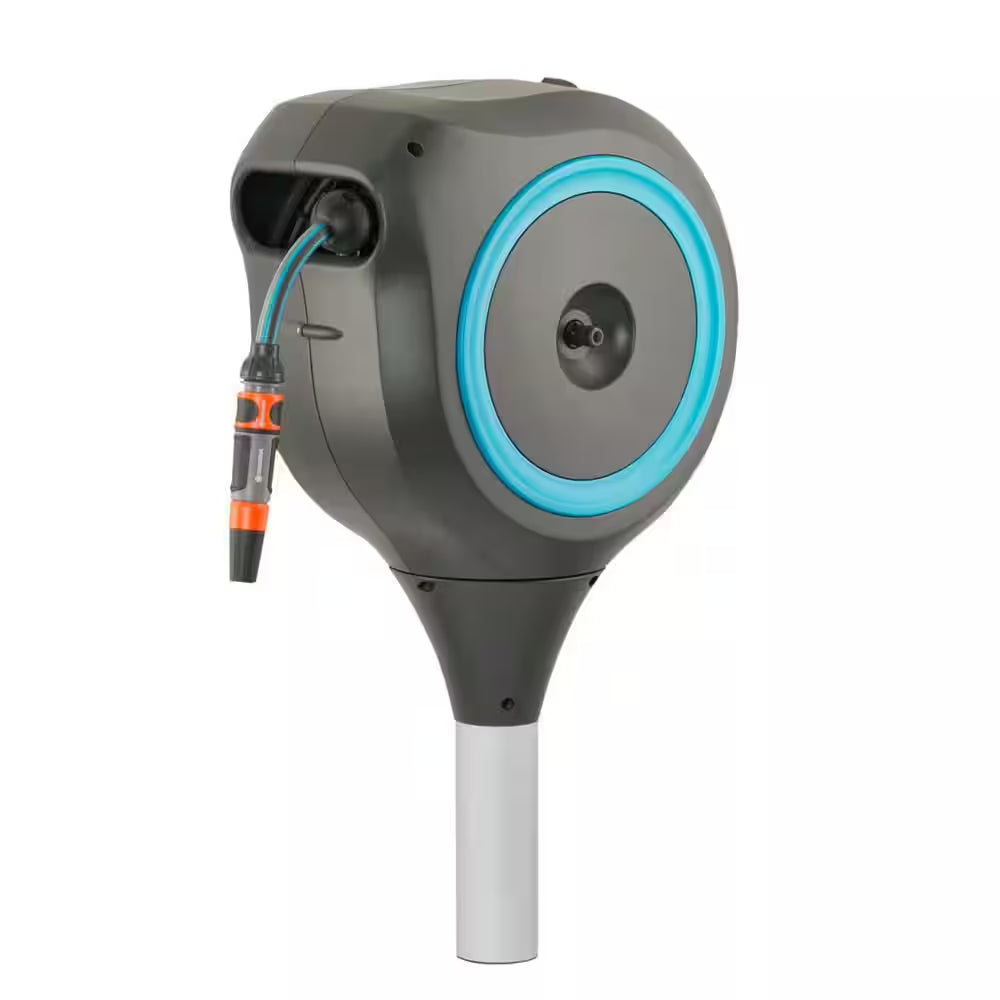 66' Automatic Retractable Hose Reel on Metal Spike, Includes Leader Hose and Nozzle