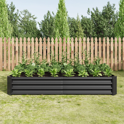 6×3×1 Ft Outdoor Metal Raised Garden Bed – Black Planter for Vegetables, Plants & Flowers