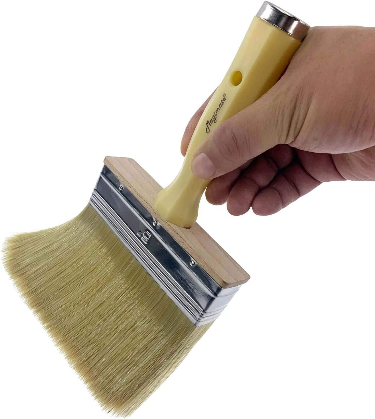 5-Inch Paint Brush Set – 6-Pack, Poly/Bristle Blend for Decks & Fences
