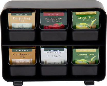 Tea Bag & Tea Station Organizer – Countertop Storage, Black