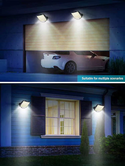 106-LED Solar Motion Sensor Floodlight – Outdoor Waterproof with Remote, 3 Modes