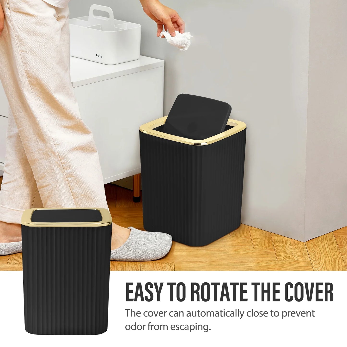 19-Piece Black Bathroom Accessories Set with Shower Curtain – Complete Space-Saving Bathroom Kit