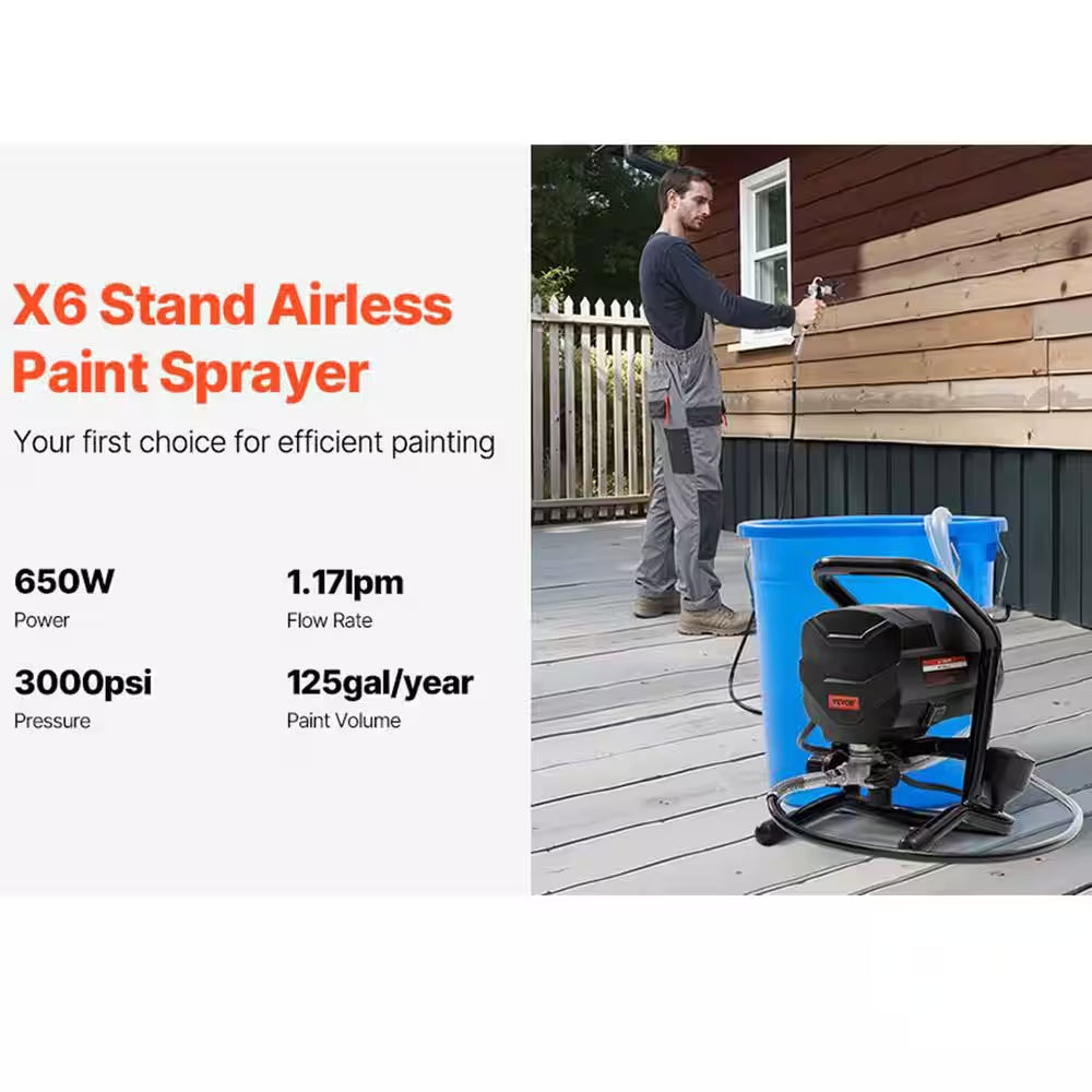 Stand Airless Paint Sprayer Electric Paint Sprayer Machine 650W 3000PSI